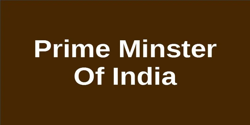 prime minister of india gk notes pdf