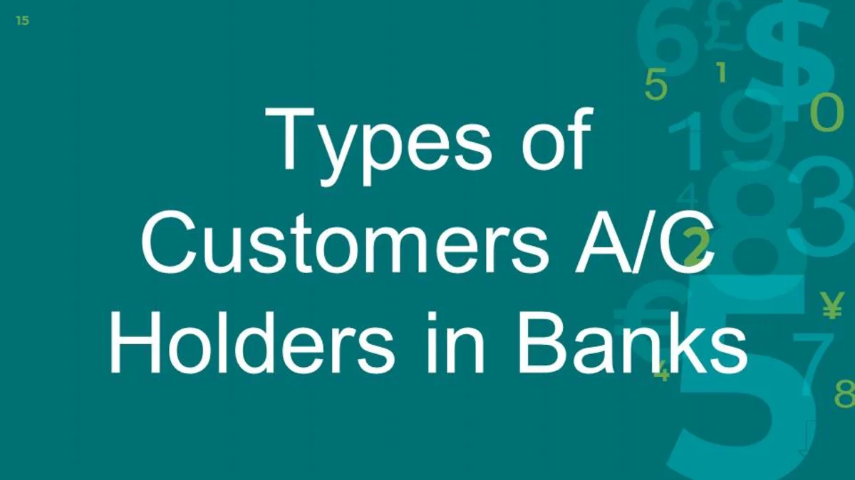 Types of Customers A/C Holders in Banks