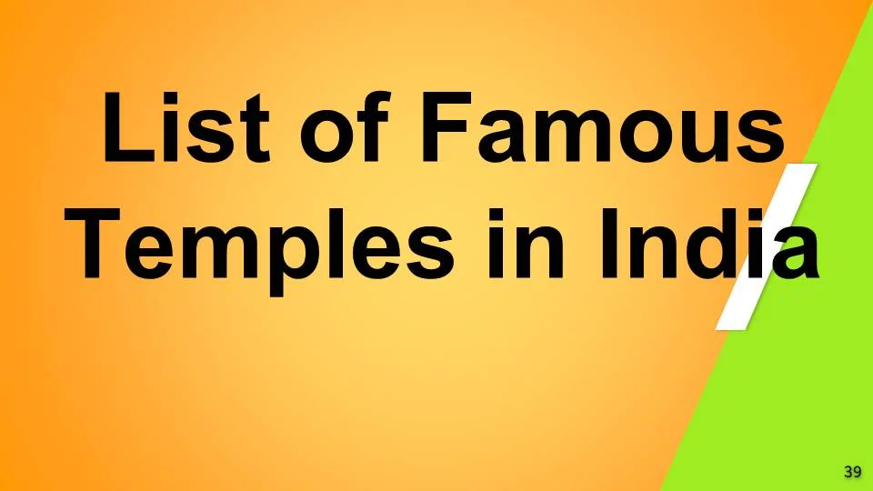 List of Famous Temples in India 1